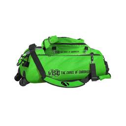 Vise Clear Top 3 Ball Deluxe Roller Bowling Bag- Green