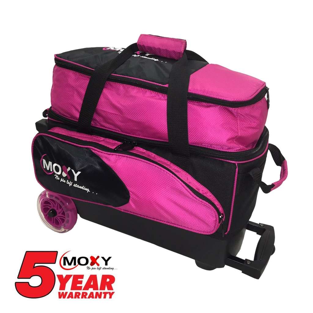ELITE Deluxe Double Roller Bowling Bag Red