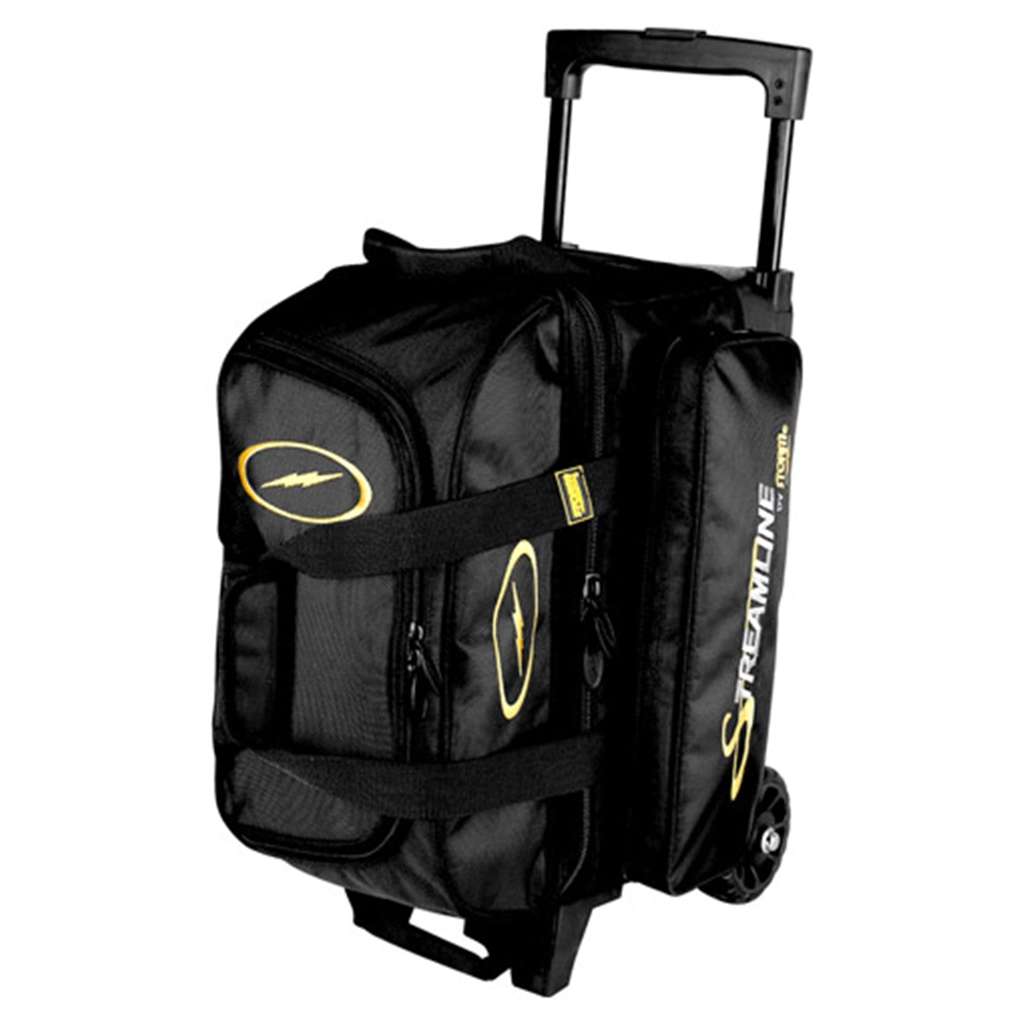 Vespr Rogue Double Roller 2 Ball Bowling Bag with Included Ball Polisher, Large Separate Shoe Compartment (Up to US Mens Size 15) and Oversized