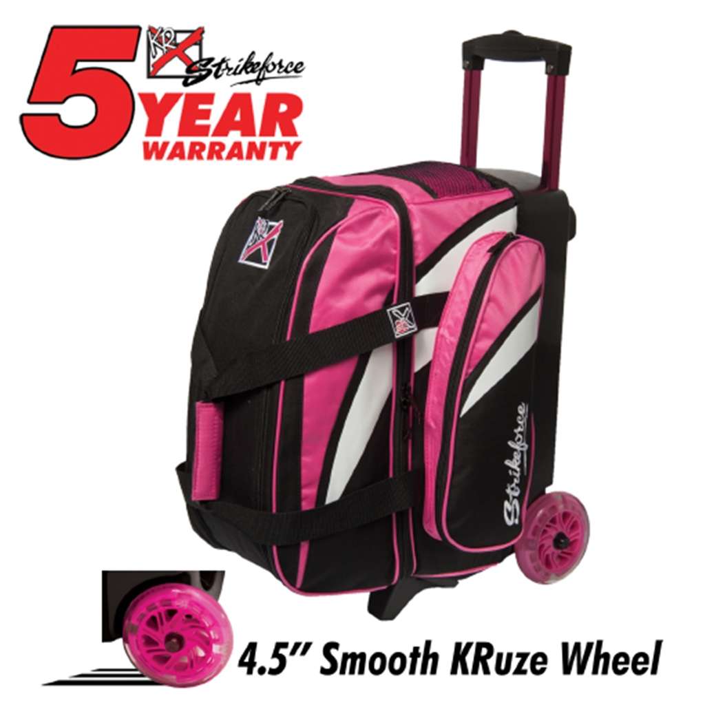 Elite Double Roller Pink Bowling Bag | 2 Ball Bowling Bag