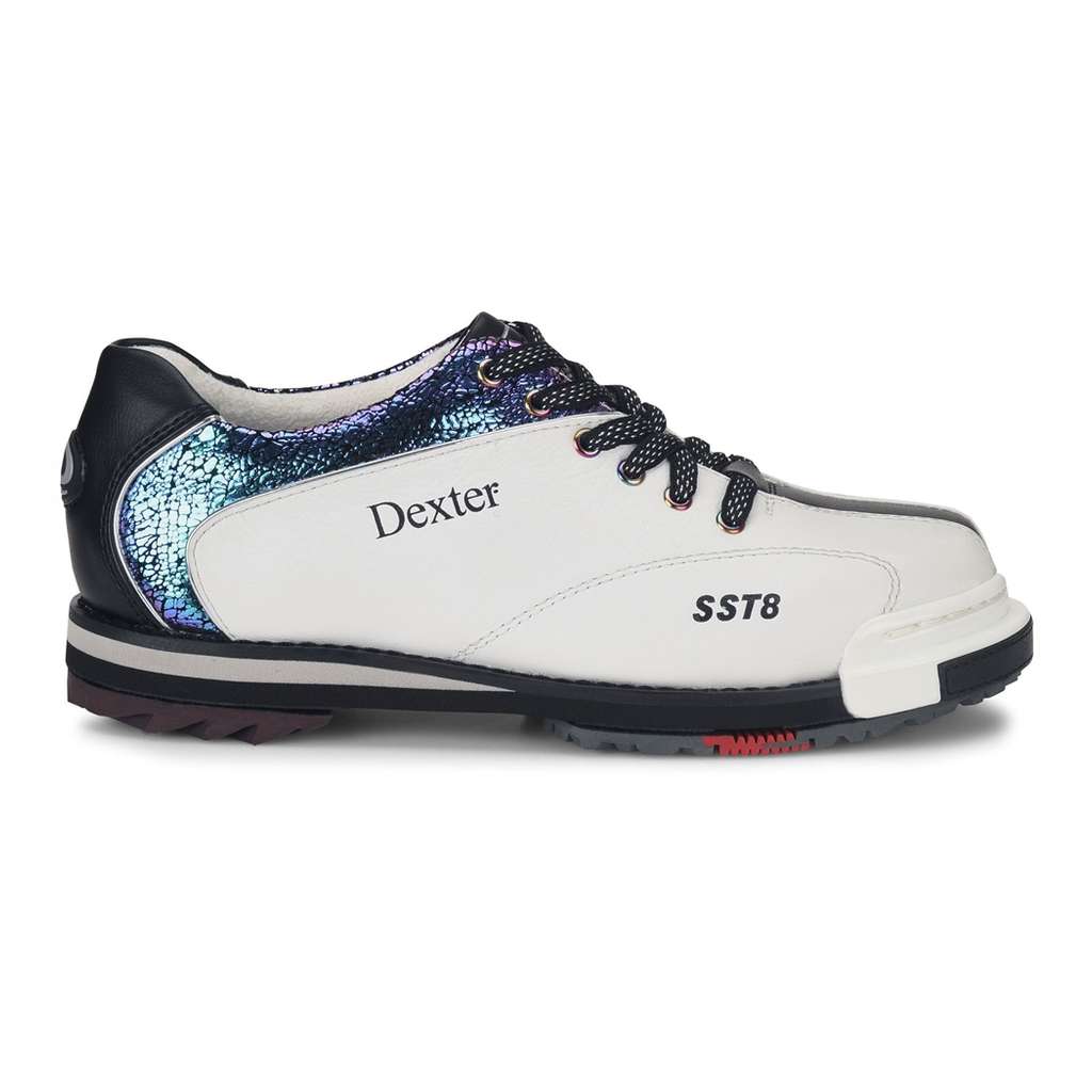 Dexter Womens SST 8 Pro White/Crackle/Black Wide Width Bowling Shoes