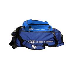 Vise Clear Top 3 Ball Deluxe Roller Bowling Bag- Blue