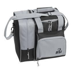 BSI Deluxe Single Ball Bowling Bag - Black/Charcoal