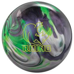 Brunswick PRE-DRILLED Rhino Reactive Bowling Ball - Carbon/Lime/Silver Pearl