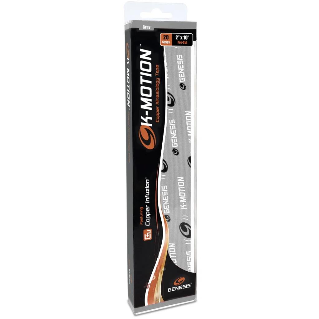 Genesis K-Motion Tape with Copper Infuzion- White Pre-Cut Pack
