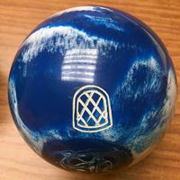 Black/Red/Yellow Duckpin Paramount Marbleized Bowling Ball 4 3/4 