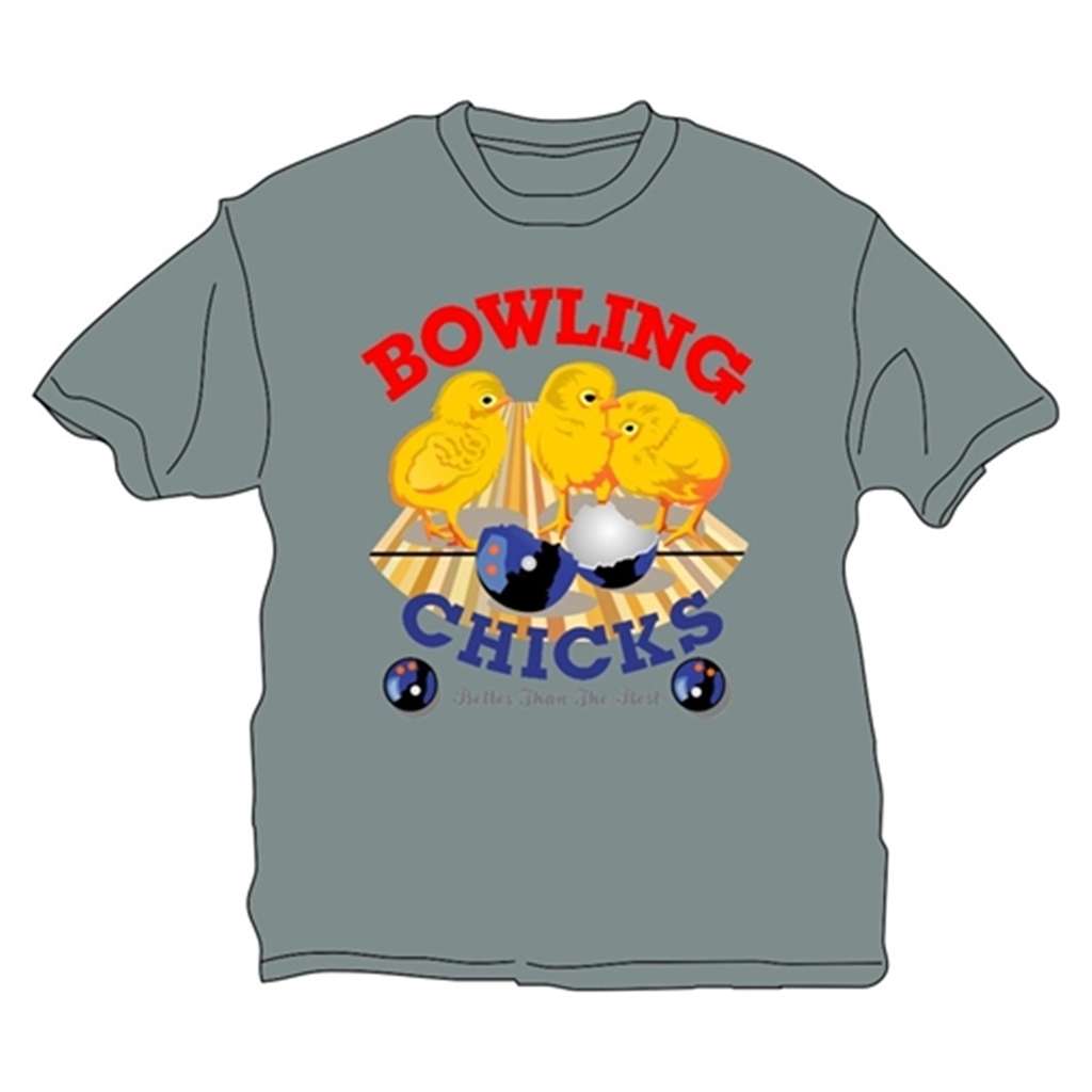White Bowlerstore Products Bowling Chicks T-Shirt 