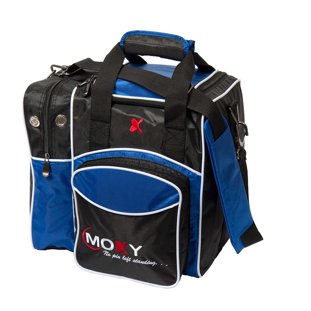 BSI Deluxe Single Bowling Ball Bag BLACK /BLUE w free towel & free ship in  USA 