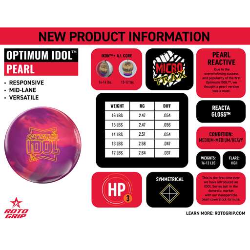 Roto Grip Gem Pearl Overseas Bowling Ball + FREE SHIPPING at