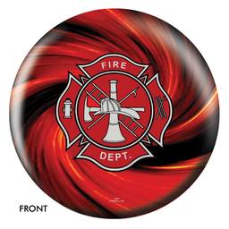 Fire Department Red Swirl Bowling Ball
