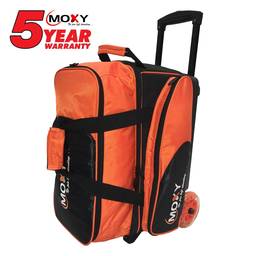 Moxy Blade Premium Double Roller Bowling Bag- Silver/Black