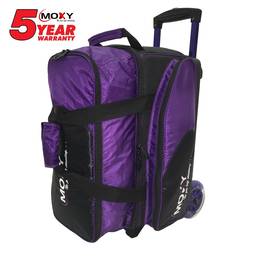 Moxy Blade Premium Double Roller Bowling Bag- Purple/Black