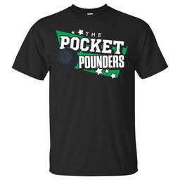 Pocket Pounders Bowling T-Shirt- Black