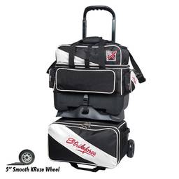 KR Strikefore Fast 4 Ball Roller Bowling Bag- Black/White