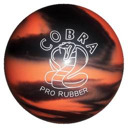 Duckpin Cobra Pro Rubber Bowling Ball 4 7/8"- Orange/Black