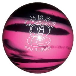 Duckpin Cobra Pro Rubber Bowling Ball 5" - Pink/Black