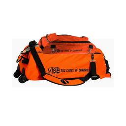 Vise Clear Top 3 Ball Deluxe Roller Bowling Bag- Orange