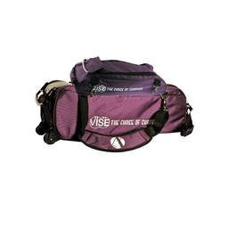 Vise Clear Top 3 Ball Deluxe Roller Bowling Bag- Purple