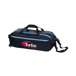 Turbo 3 Ball Pursuit Slim Triple Tote Bowling Bag - Black/Blue