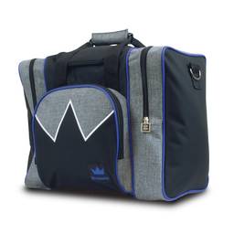 Brunswick Edge Single Tote Bowling Bag- Grey/Royal