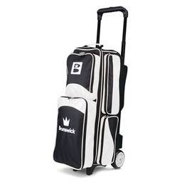 Brunswick Edge Triple Roller Bowling Bag- White