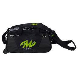 Motiv Ballistix Double Tote Roller Bowling Bag- Grey/Lime