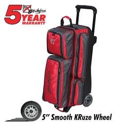 KR Konvoy Triple Roller Bowling Bag- Red/Smoke