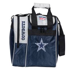 NFL Dallas Cowboys Single Bowling Ball Tote Bag- Navy/Silver