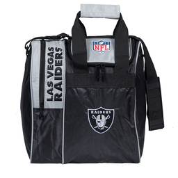 NFL Las Vegas Raiders Single Bowling Ball Tote Bag- Black/Silver