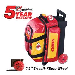 Kansas City Chiefs Double Roller Bowling Bag - Red/Yellow