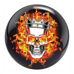Brunswick PRE-DRILLED Flaming Skull Viz-A-Ball