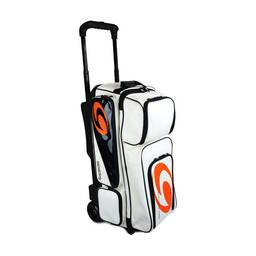 Genesis Carbon Triple Roller Bowling Bag - White/Orange