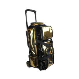 Genesis Dually Triple Roller Bowling Bag - Black/Gold