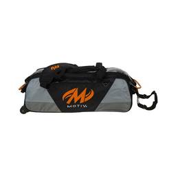 Motiv Ballistix Triple Tote Roller Bowling Bag - Black/Orange