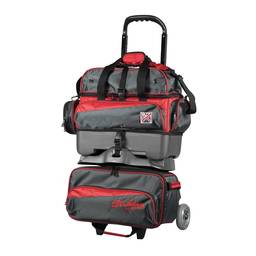 KR Konvoy 4-Ball Roller Bowling Bag - Red/Smoke