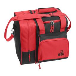 BSI Deluxe Single Ball Bowling Bag - Black/Red
