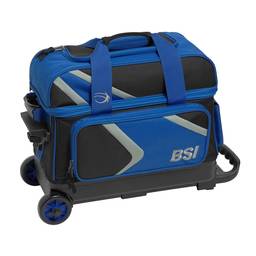 BSI Dash Double Roller Bowling Bag - Black/Royal/Gray