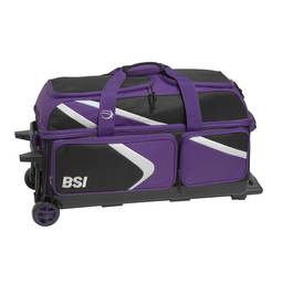 BSI Dash Triple Roller Bowling Bag- Black/Purple/White