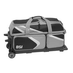 BSI Dash Triple Roller Bowling Bag- Black/Gray/White
