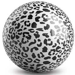 Patterns - White Leopard Bowling Ball