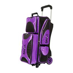 Moxy Deluxe Triple Roller Bowling Bag - Purple/Black