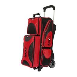 Moxy Deluxe Triple Roller Bowling Bag - Red/Black