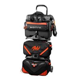 Motiv Bowling Vault 6-Ball Roller - Black/Orange