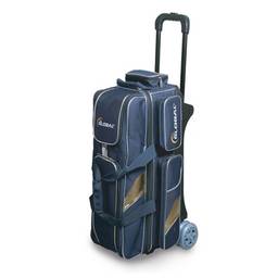 900 Global Deluxe 3 Ball Roller Bowling Bag- Blue/Gold