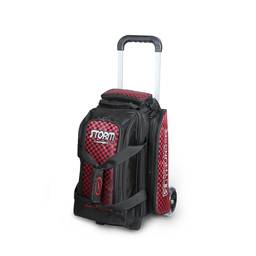 Storm 2 Ball Rolling Thunder Checkered Bowling Bag- Red