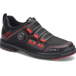 Dexter Mens WIDE WIDTH The 9 Stryker Boa Bowling Shoes (For RIGHT HANDED bowlers only. Men's WIDE EE shoe sizing) - Black/Red