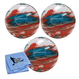 EPCO Duckpin Bowling Balls - Marbleized - Turquoise, Orange & White (5 inch- 3lbs. 12 oz.) 3 Balls
