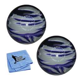 EPCO Duckpin Bowling Balls- Marbleized - Purple, Grey & White (5 inch- 3lbs. 10 oz.) 2 Balls