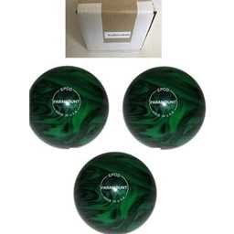 EPCO Duckpin Bowling Balls- Marbleized Glow - Green & Black (4 7/8 inch - 3lbs 8oz) - 3 Balls