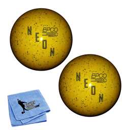 EPCO Duckpin Bowling Balls- Neon Speckled - Yellow (4 3/4 inch- 3lbs. 10 oz.) 2 Balls